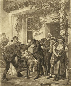  Edward Jenner vaccinating James Phipps, a boy of eight, on May 14, 1796 by Gaston Mélingue