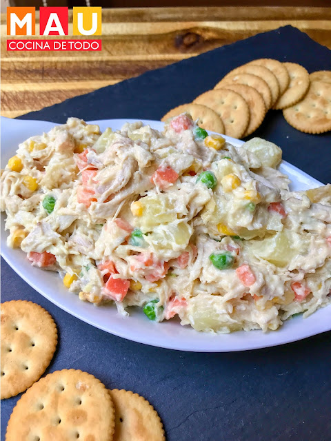 mau cocina de todo ensalada de pollo clasica receta facil