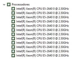 Referências de Consumo para Servidores Xeon® E5-2640