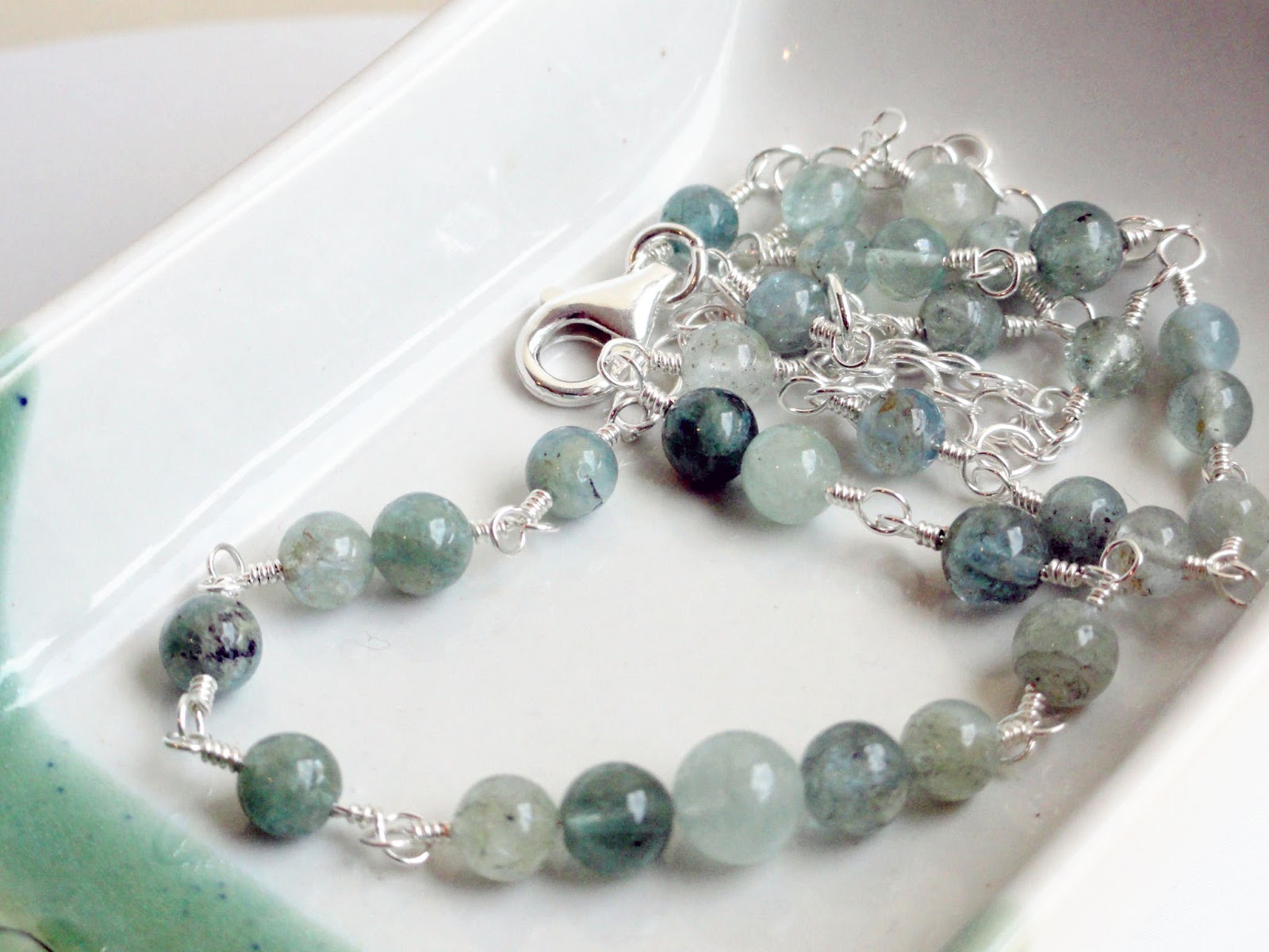 Inspiring handcrafted jewelry: Aquamarine necklace - listed