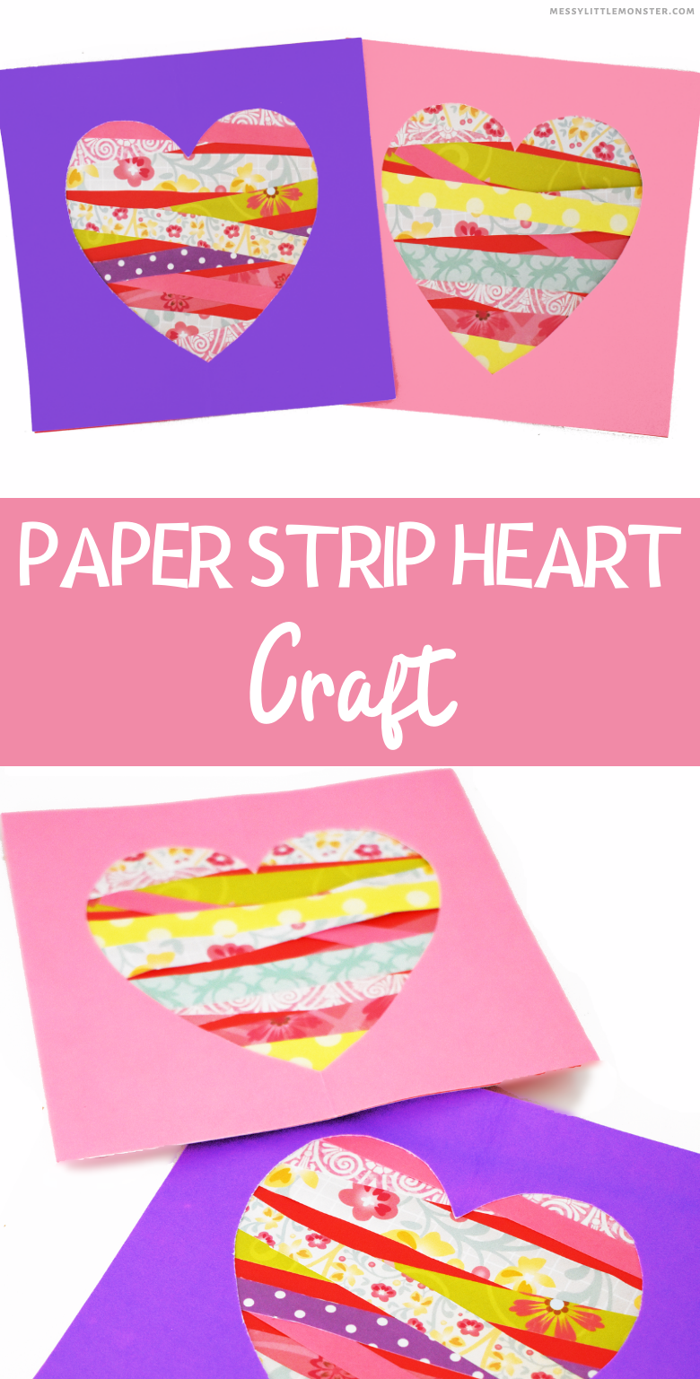 Paper Heart Craft Messy Little Monster