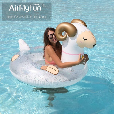AirMyFun Inflatable Sheep Giant Pool Float