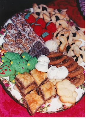A holiday cookie tray