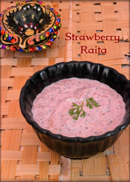 Strawberry Raita/Strawberry thayir pachadi