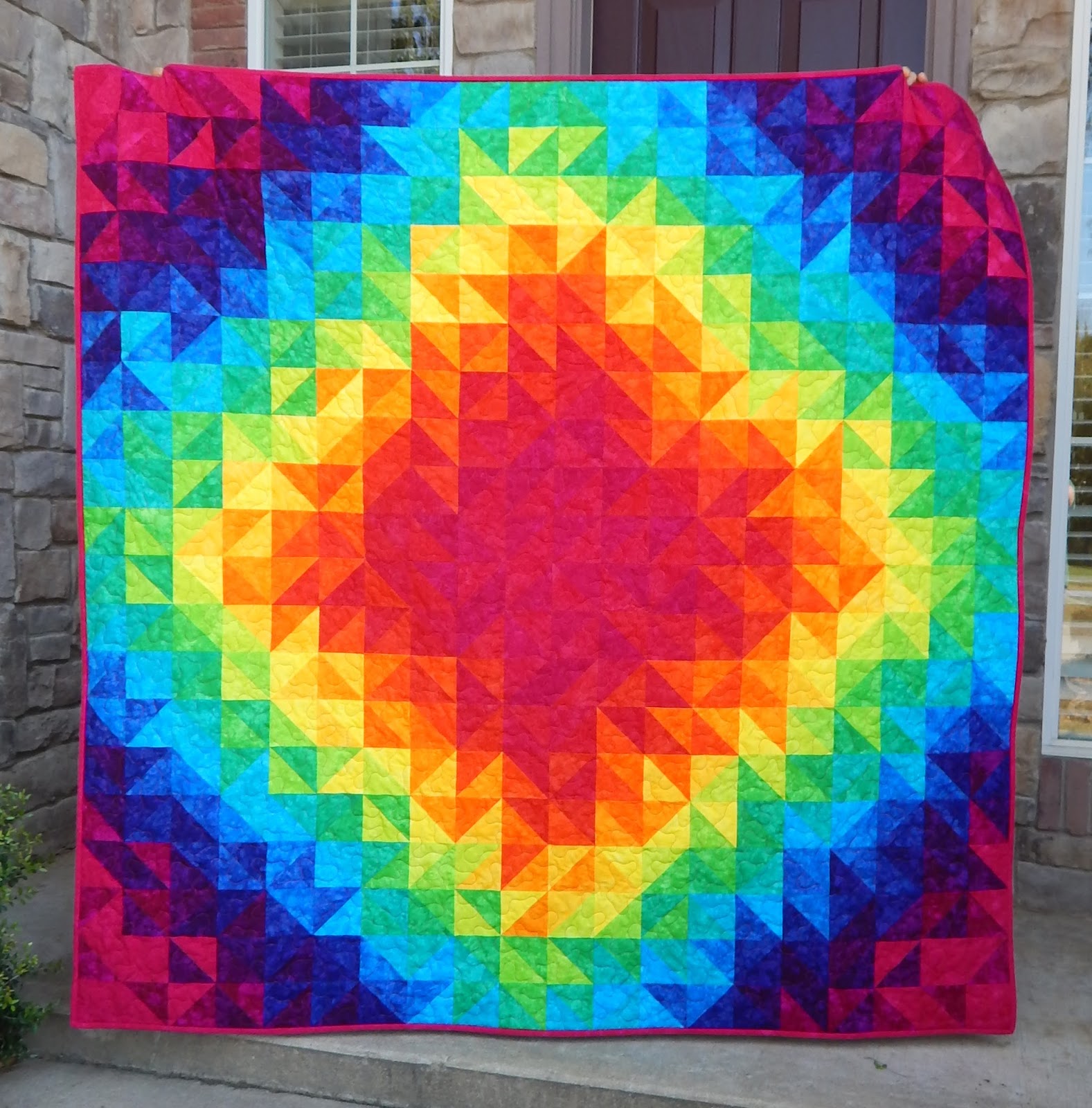 The Fleming's Nine Alternate Ending Rainbow Quilt