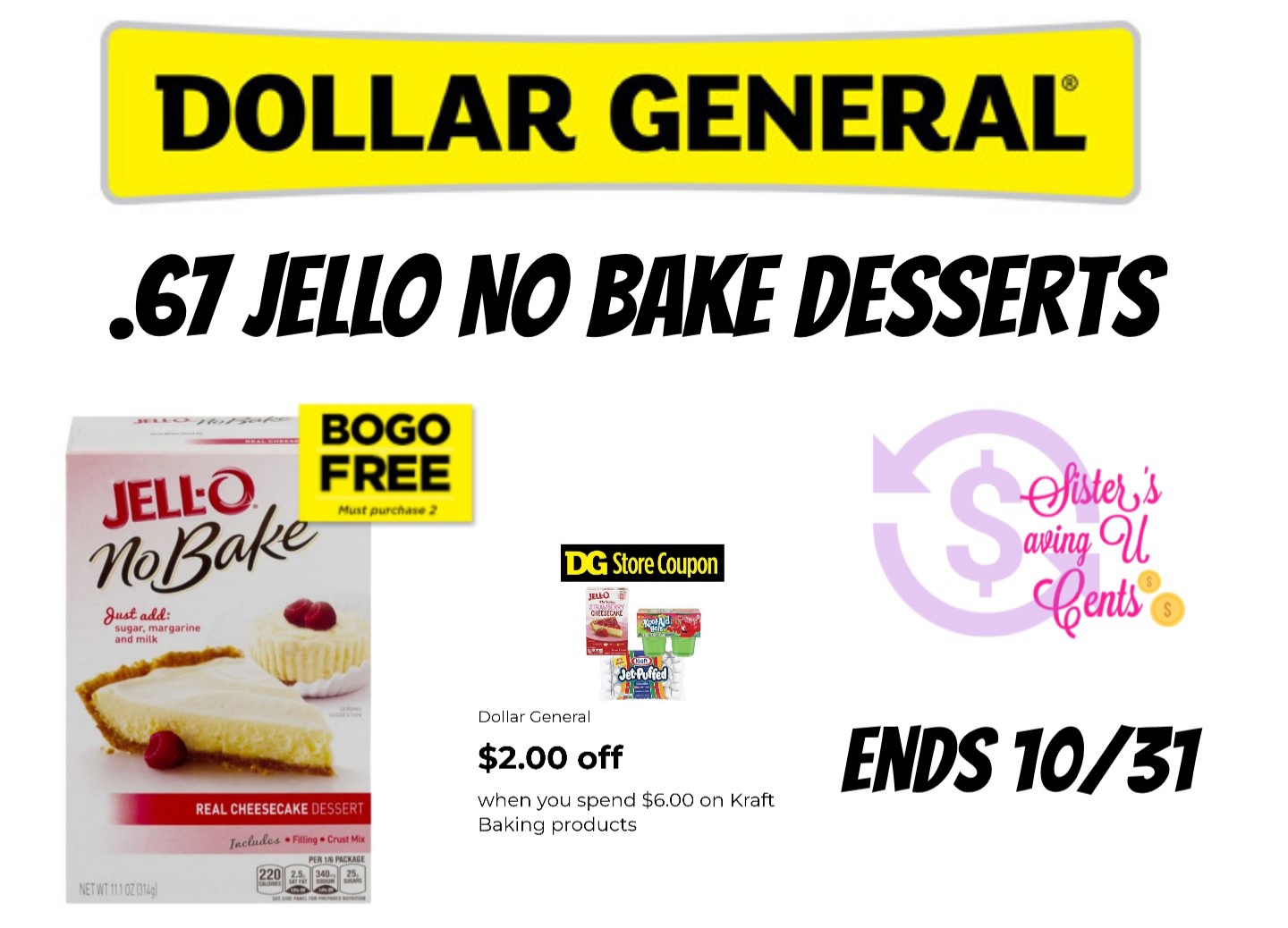 .67 Jello No Bake Cheesecake At Dollar General