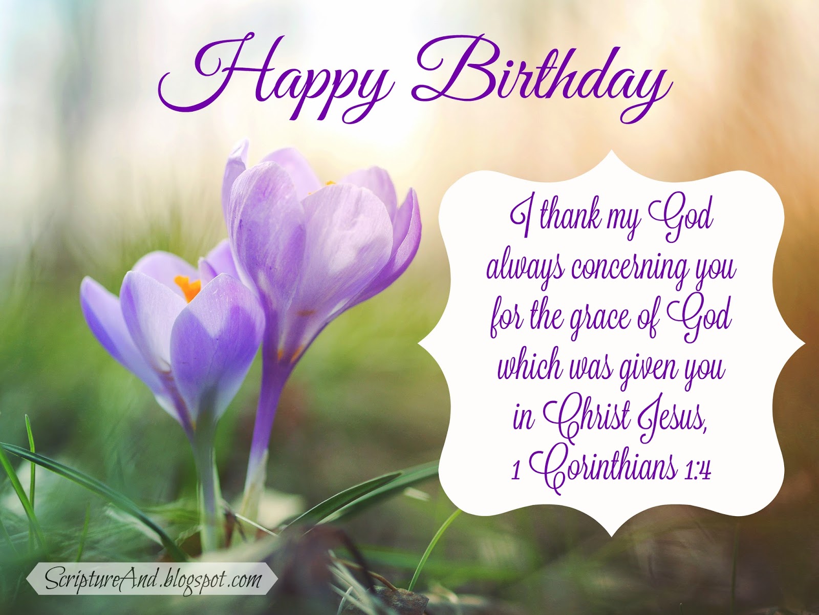 Scripture and ... : Free Birthday Images with Bible Verses