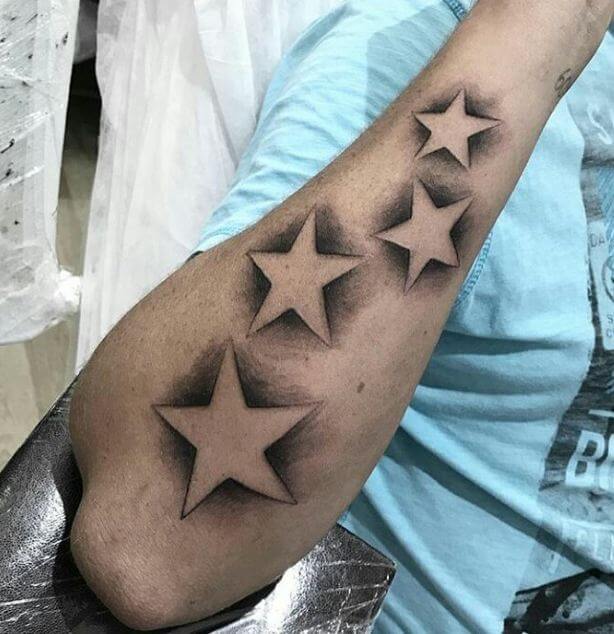 50+ Best Star Tattoos For Men (2019) Nautical, Shooting Designs