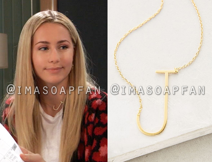 Anthropologie block 2024 letter necklace