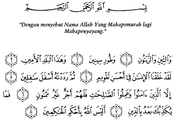 Bacaan Surat AtTin Lengkap Arab Latin Dan Artinya Doa