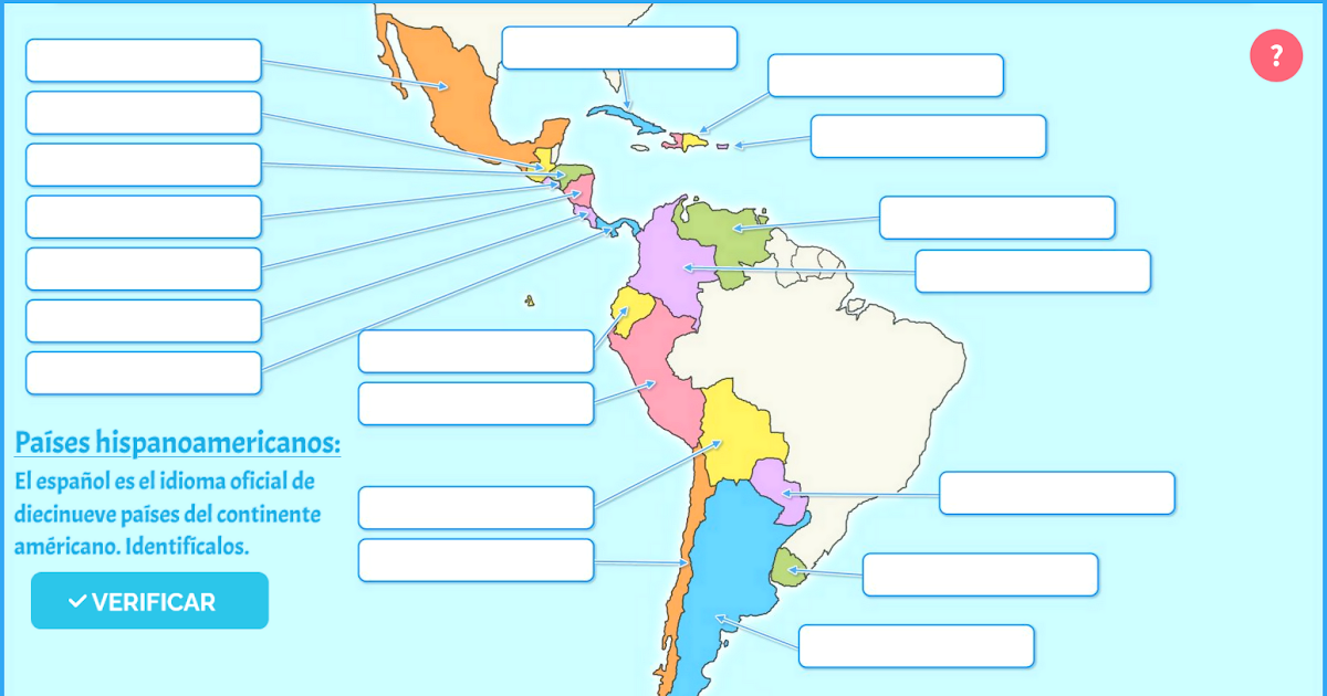 Me encanta escribir en español: Países hispanoamericanos
