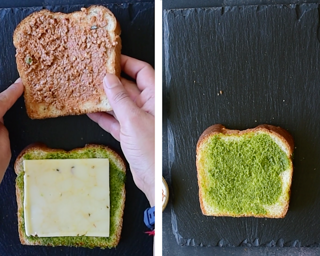 How to make tricolor sandwiches