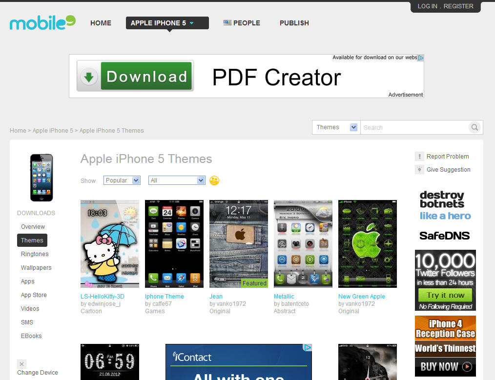 Top 6 Free iPhone 5 Themes Download sites PPT Garden