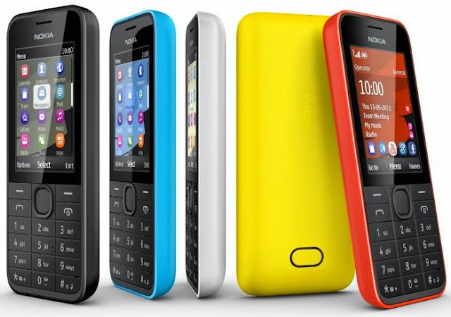 Nokia 207 (One SIM) disponible en negro, azul, blanco, amarillo y rojo