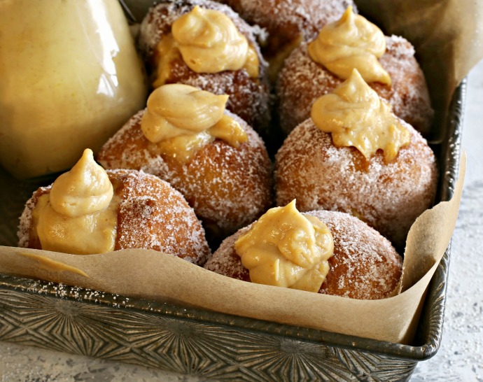 Hungry Couple Peanut Butter Cream Filled Doughnuts
