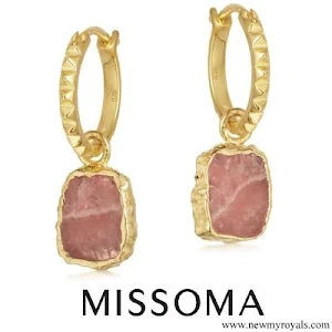 Kate Middleton wore Missoma gold mini pyramid charm hoops earrings