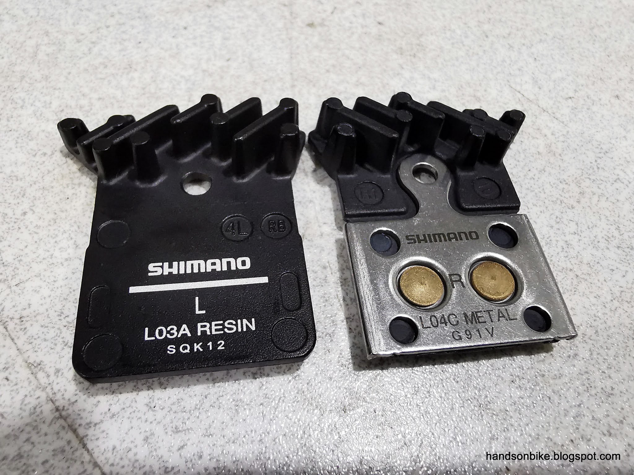 Hands On Bike Shimano Hydraulic Disc Brake Pads Resin vs Metal, With