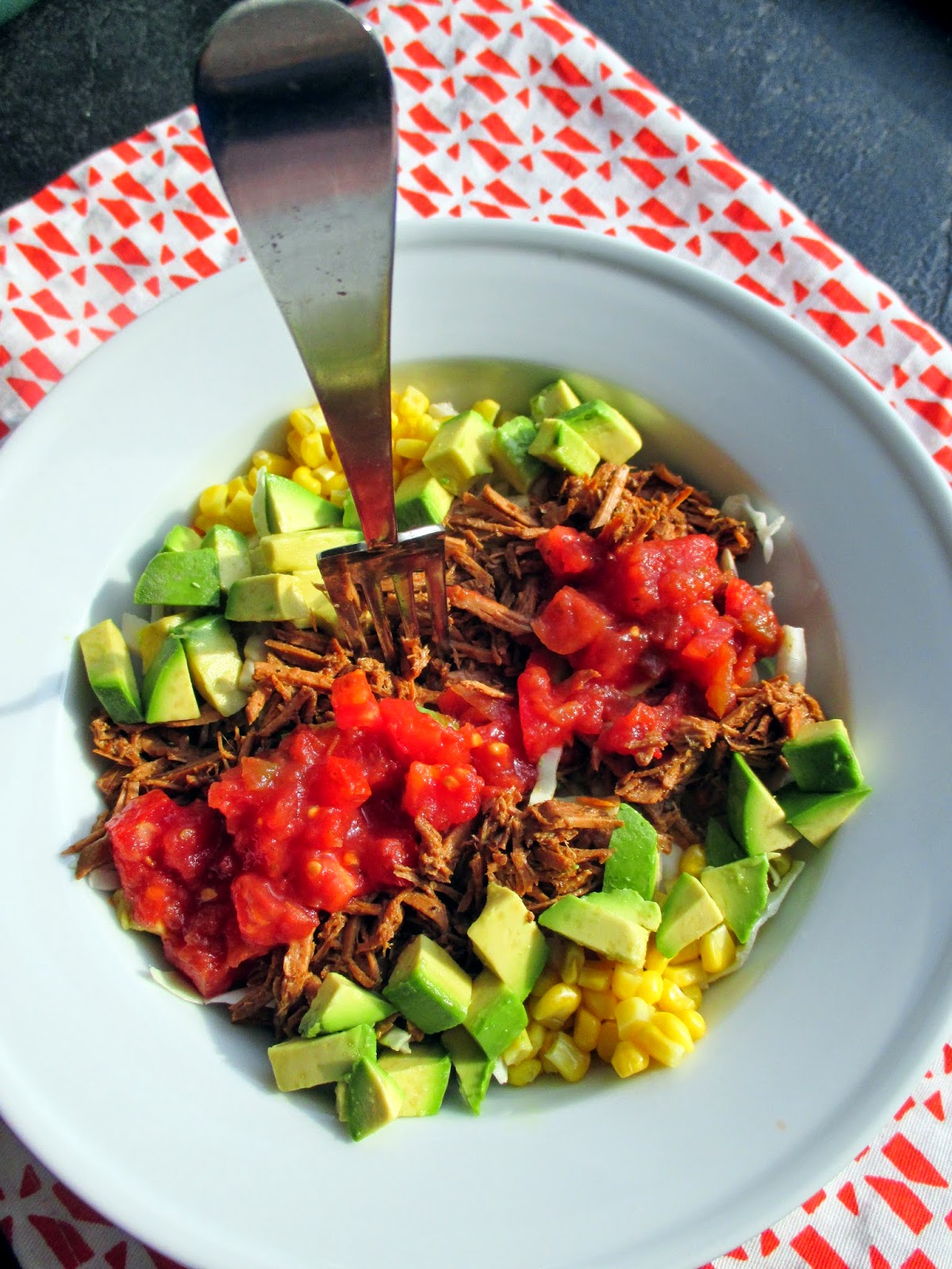 Baking, domesticity, and all things mini: Southwest pulled pork salad