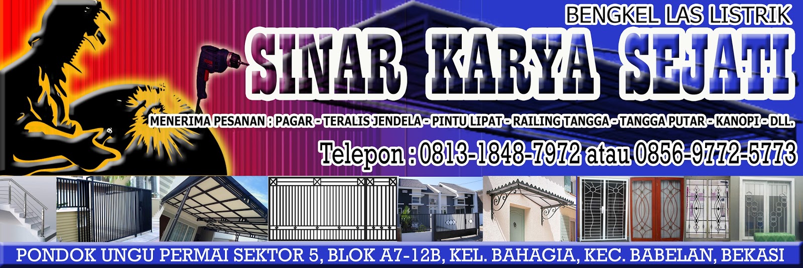 Download Gratis Contoh Banner Bengkel Las Full HD Lengkap
