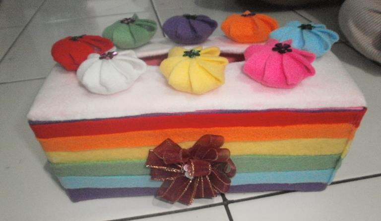Kreasi Flanel ku Kotak Tisu Flanel
