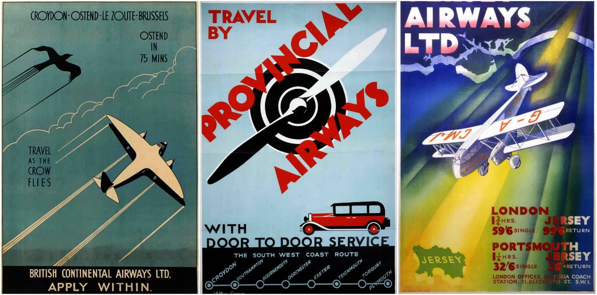 20x30 1935 Imperial Airways Vintage Style Early Aviation Travel Poster