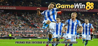 Prediksi Real Sociedad vs Mirandes 14 Februari 2020 Pukul 03.00 WIB