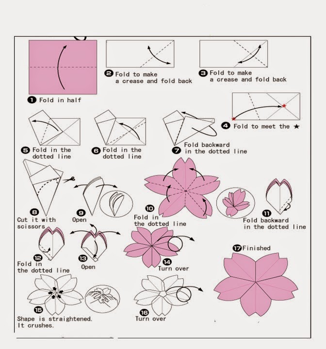 Origami Easy Flower Instructions ~ arts crafts ideas movement