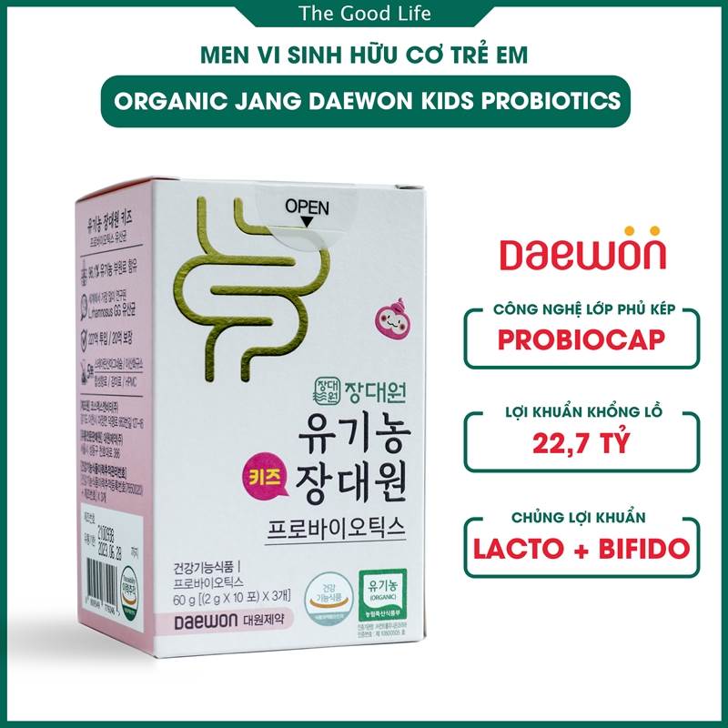 Daewon Men vi sinh hữu cơ Organic Jang Daewon Kids Probiotics 30 gói