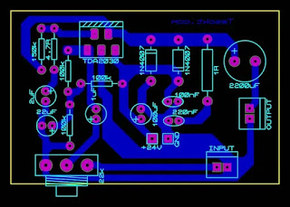 tda2030 amplifier pcb top tda2030 amplifier pcb layout top