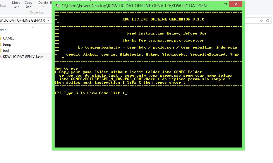 KDW LIC.DAT OFFLINE GENV.1.0 [PS3] | PSX-Place