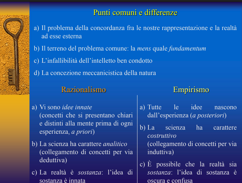 pensieroerealtà: Razionalismo ed empirismo