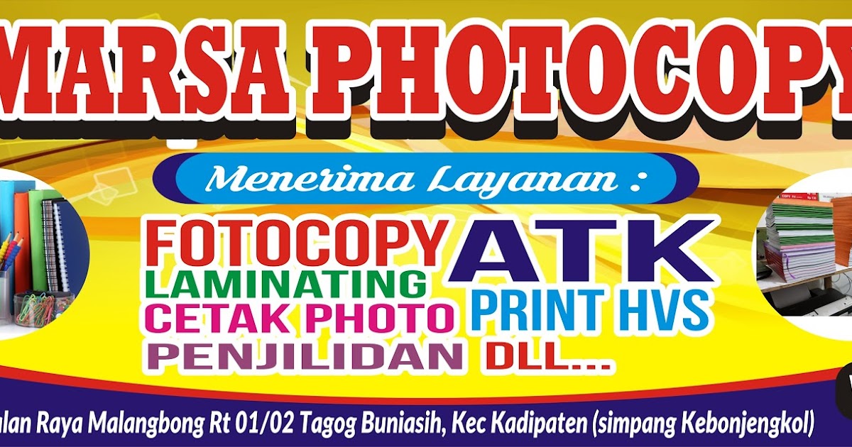 Desain Banner Fotocopy Cdr kumpulan contoh spanduk