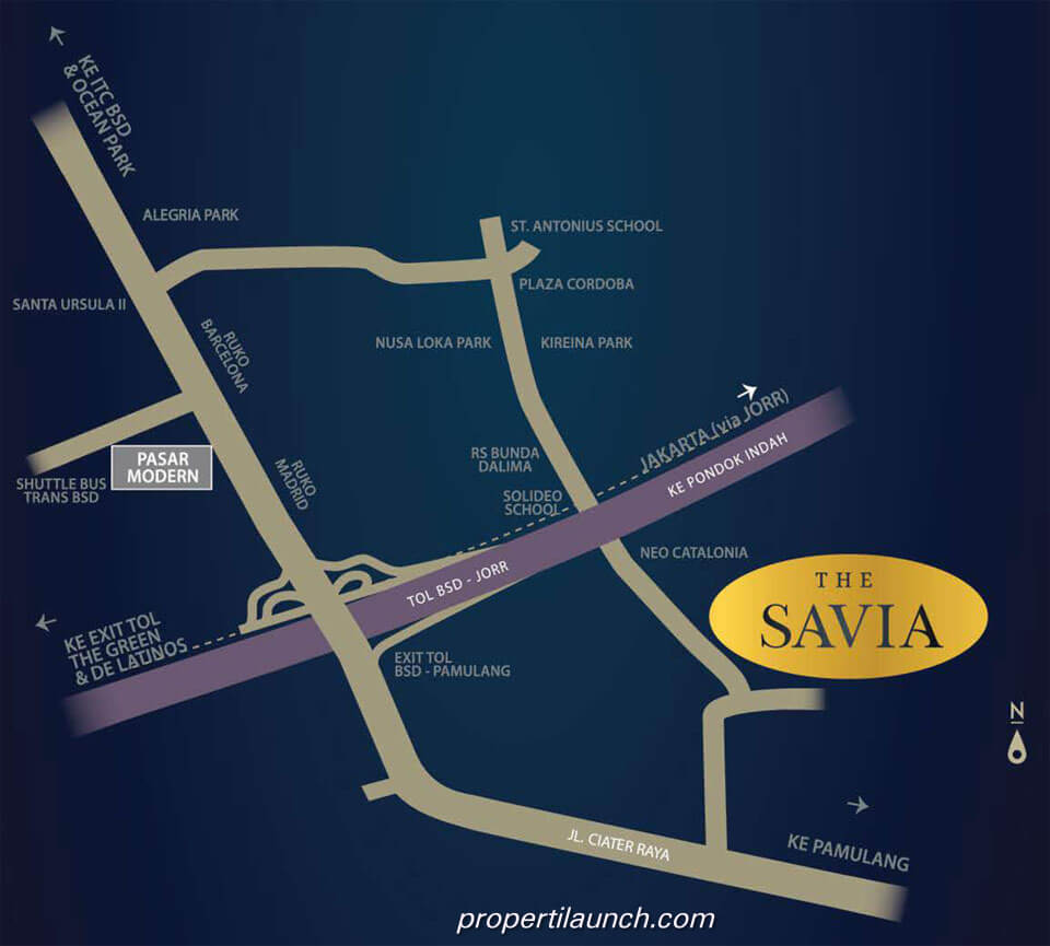 Peta Lokasi Savia BSD