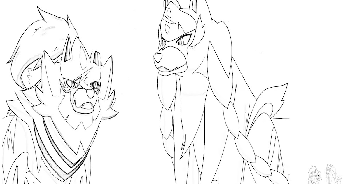 Coloring Page Of Normal Form Zacian And Zamazenta