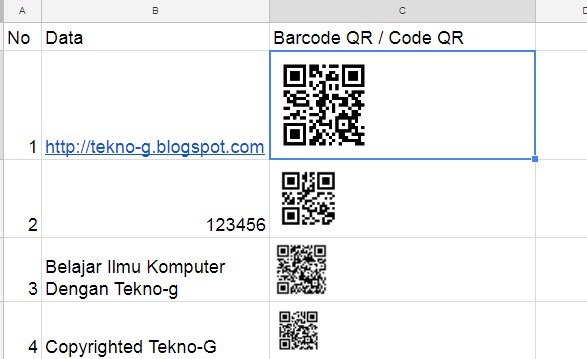 Membuat Qr Code Pada Excel | cara mudah membuat qr code dengan google sheets sharing Membuat Qr Code Pada Excel | cara mudah membuat qr code dengan google sheets sharing