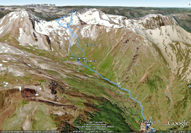 Rutas Montaña Asturias: Mapa de la ruta