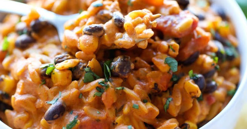 The Makeup Examiner Meatless Monday Slow Cooker Enchilada Orzo