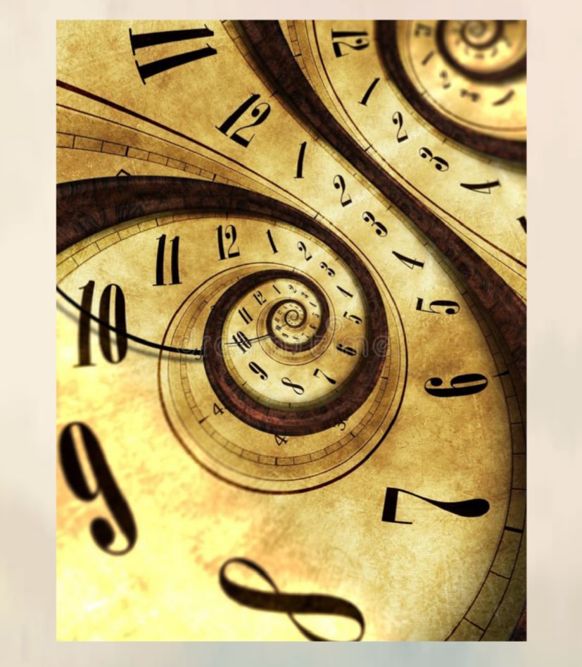 настоящее абстрактное время. абстракция рисунки. магические часы. прошлое и будущее. время абстрактно.