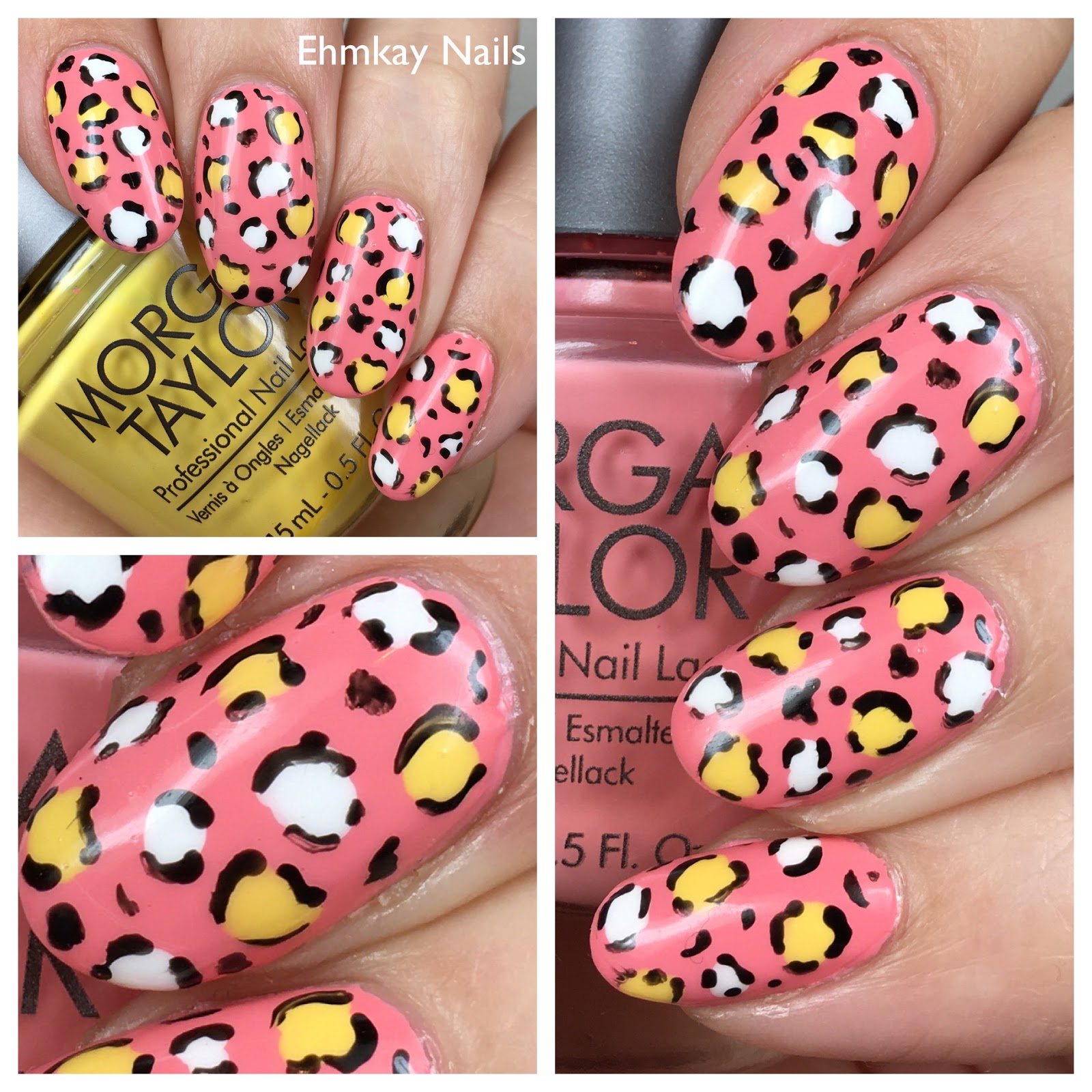 ehmkay nails: Pink Leopard Nail Art