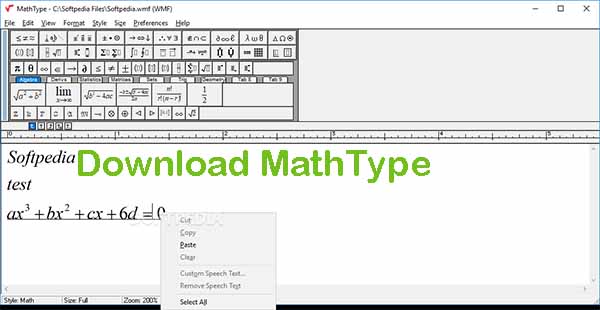 Download MathType - Phần mềm tạo, chèn công thức toán học cho Word d