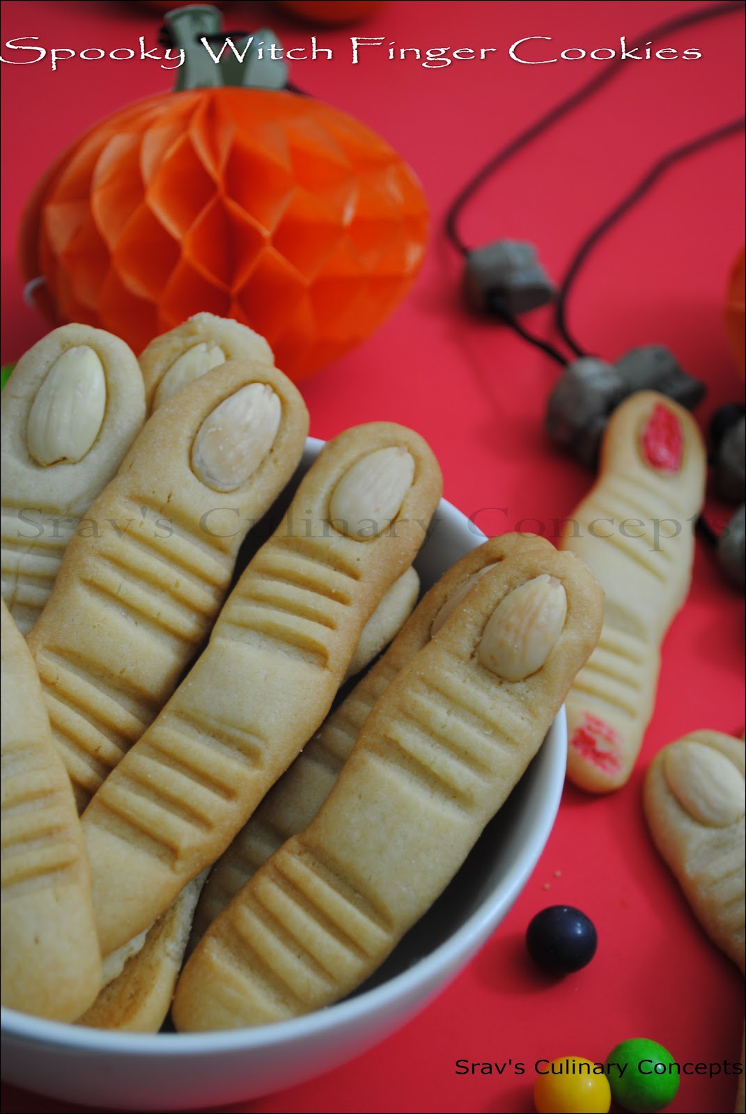 Srav's Culinary Concepts: Spooky Witch Finger Cookies – Halloween Threat