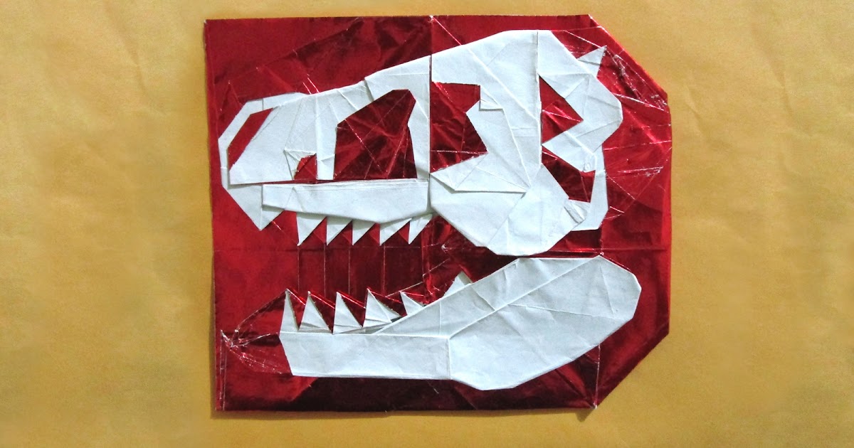 MarianoMi mundo el Origami Dinosaur head skeleton