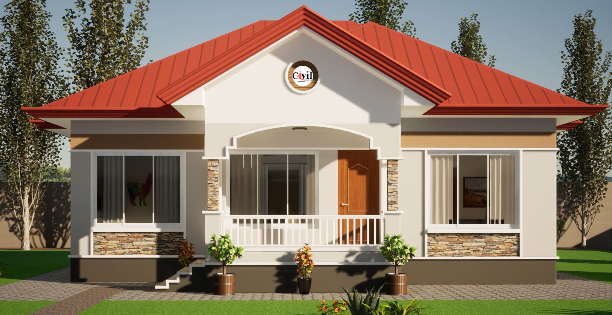14 SQ.M. Bungalow House Design 14.14m x 14.14m With 14 Bedroom 14 SQ.M. Bungalow House Design 14.14m x 14.14m With 14 Bedroom