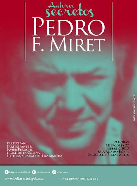Ciclo "Autores secretos: Pedro F. Miret" en el Palacio de Bellas Artes