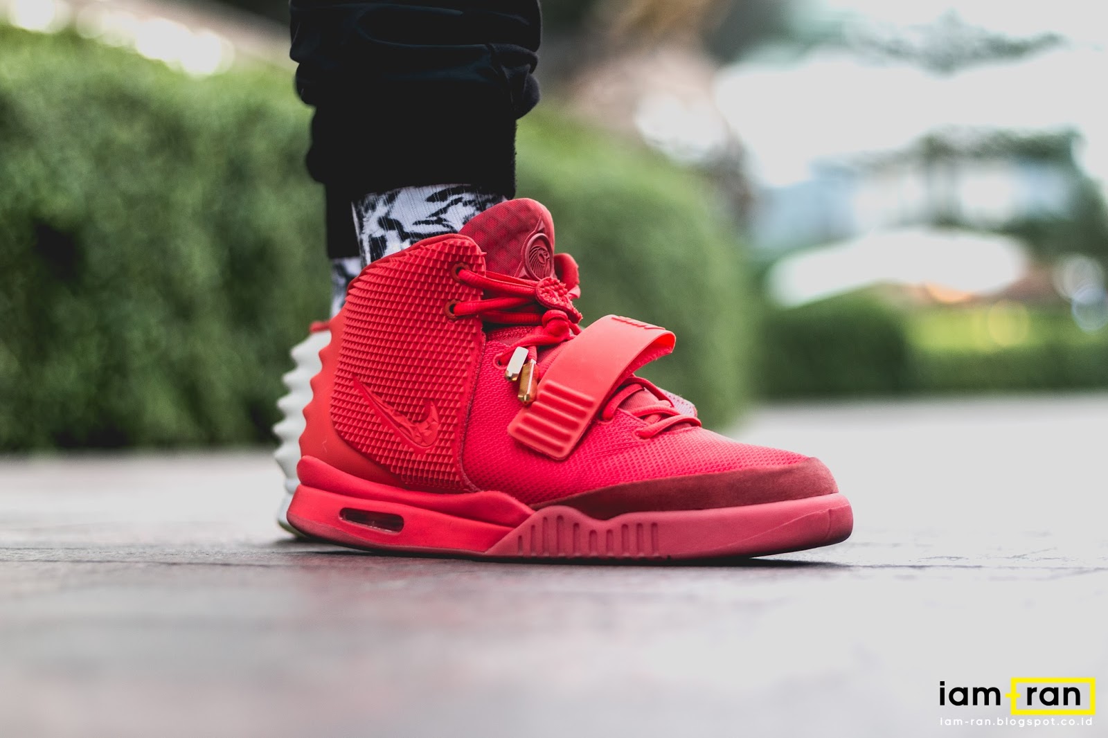 air yeezy 2 red october on feet