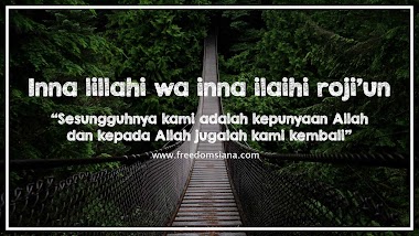 Tulisan Arab Inalilahi Wainalilahi Rojiun Semoga Khusnul Khotimah
