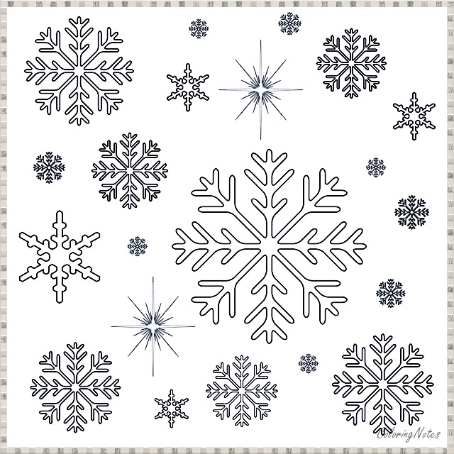 16 Easy Christmas Snowflakes Coloring Pages Free Printable COLORING PAGES FOR KIDS FREE PRINTABLE