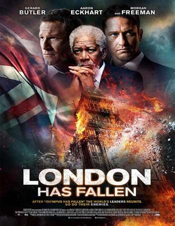 Poster Of London Has Fallen 2016 English 300MB HCHDRip 480p Free Download Watch Online