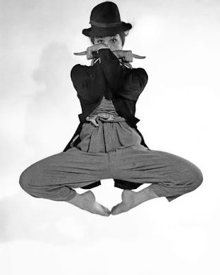 Julie Newmar as a mime