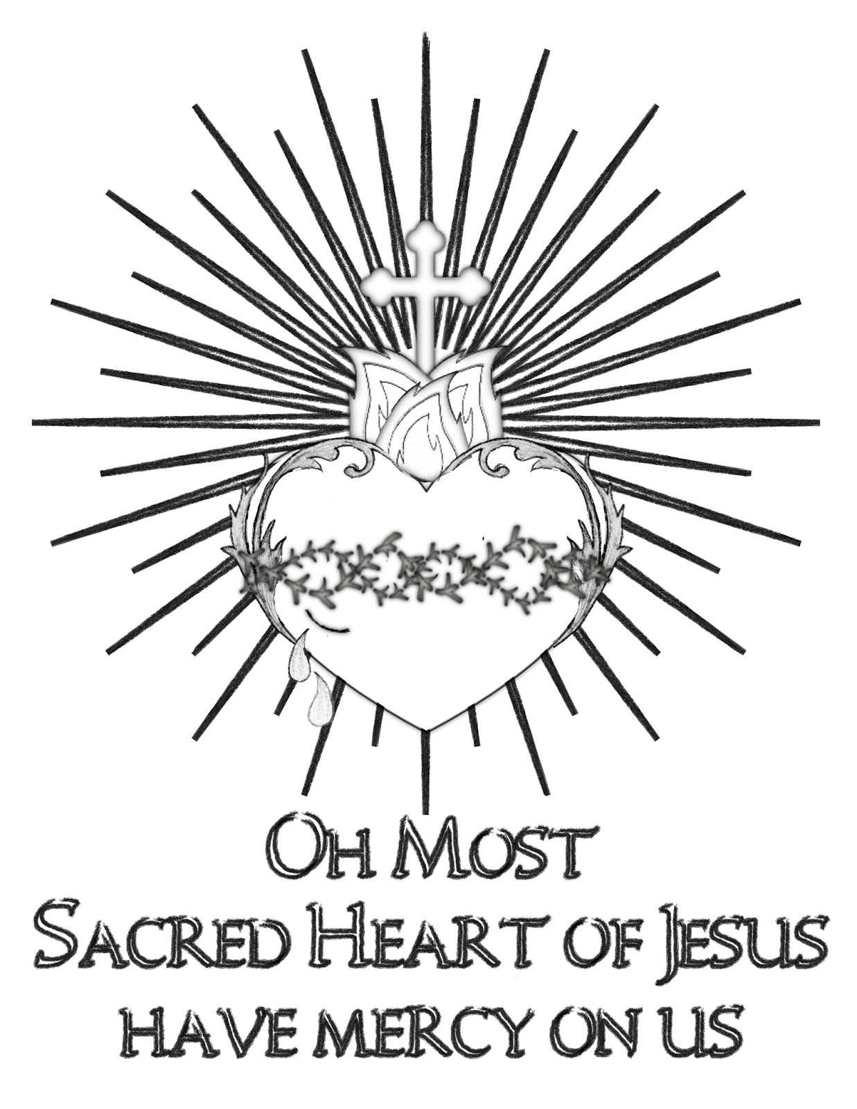 sacred heart coloring pages - photo #12